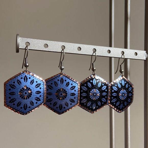 Handmade Turkish Copper Earrings - Picture 6 of 8